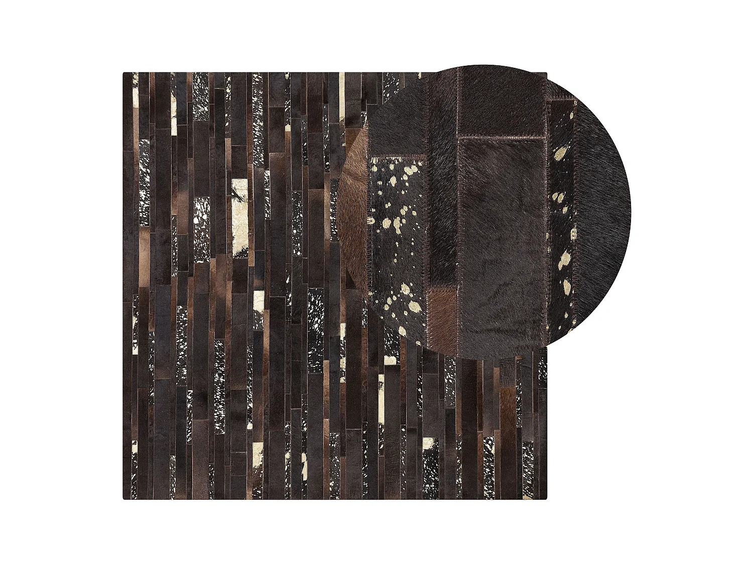 Tapis ARTVIN Marron 200 x 200 cm Cuir