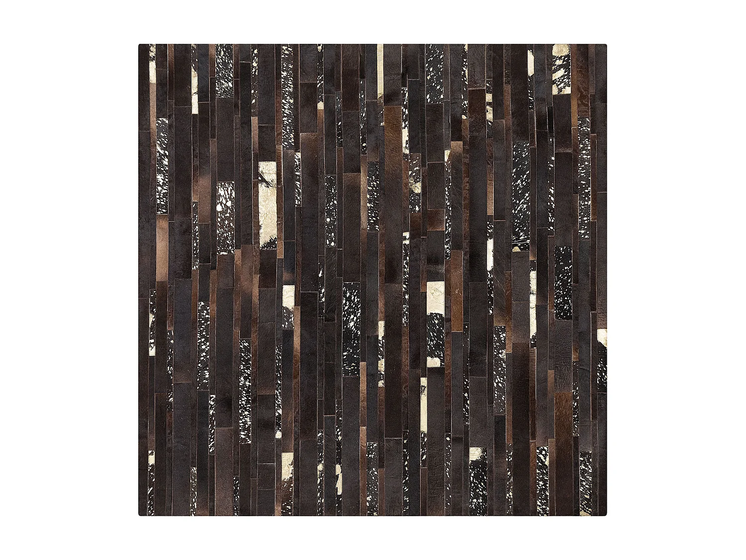 Vloerkleed ARTVIN 200 x 200 cm Leer Bruin