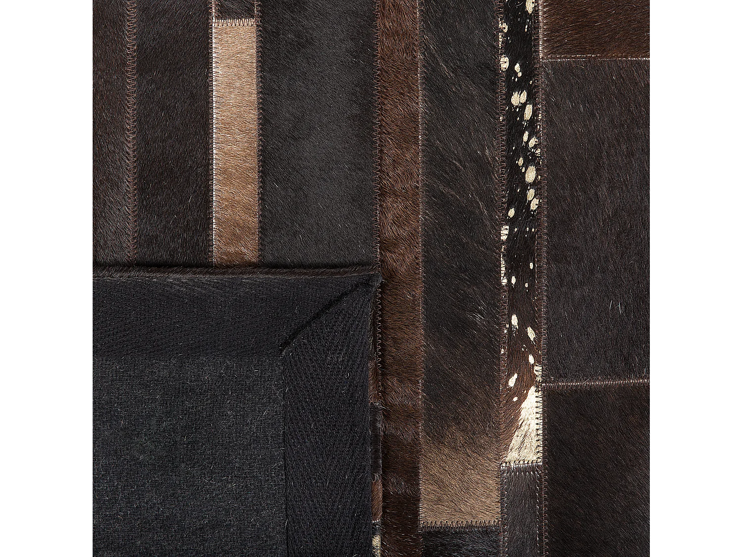 Vloerkleed ARTVIN 200 x 200 cm Leer Bruin