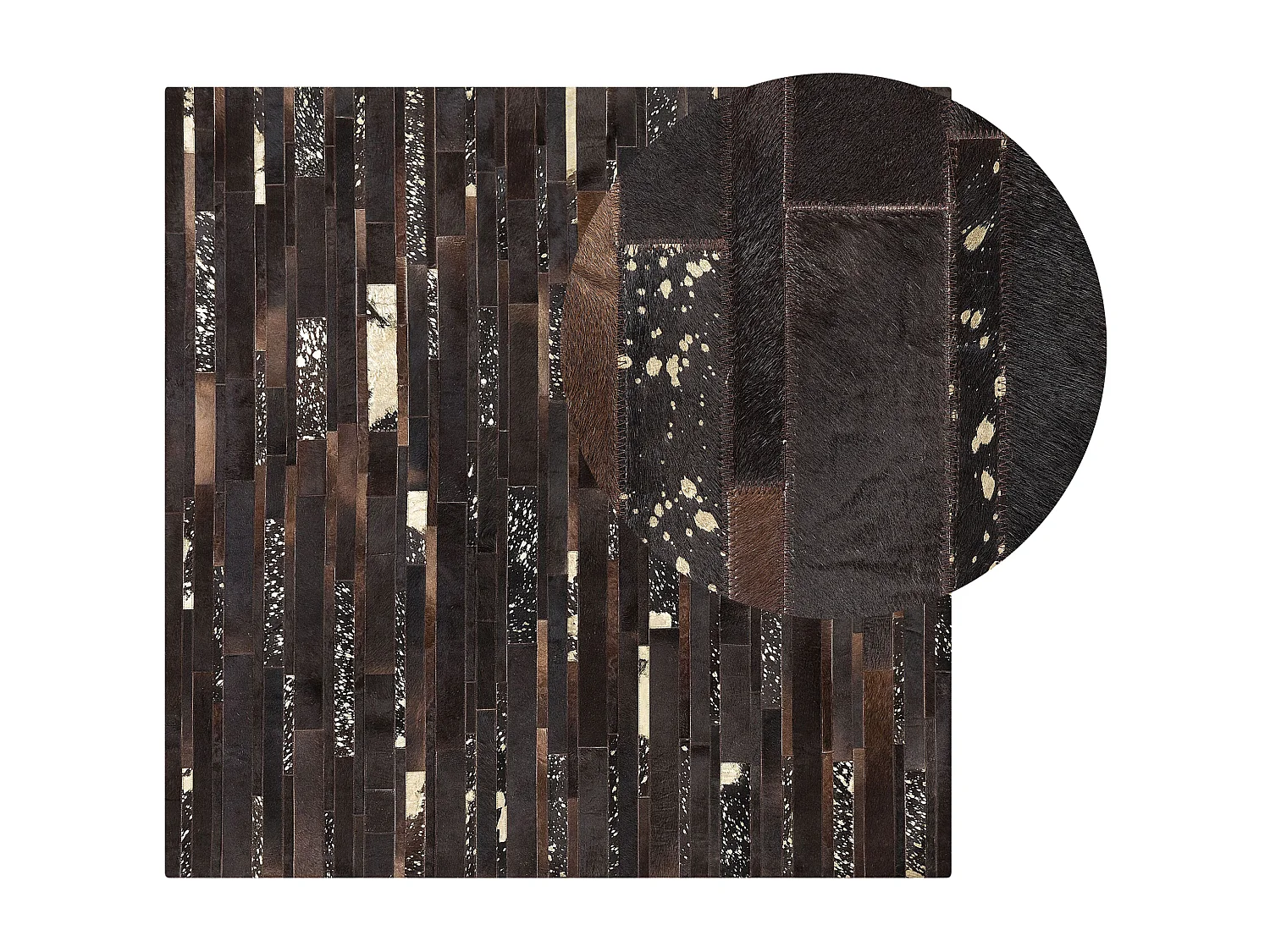 Tapis ARTVIN Marron 200 x 200 cm Cuir