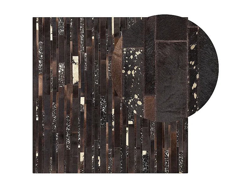 Tapis ARTVIN Marron 200 x 200 cm Cuir