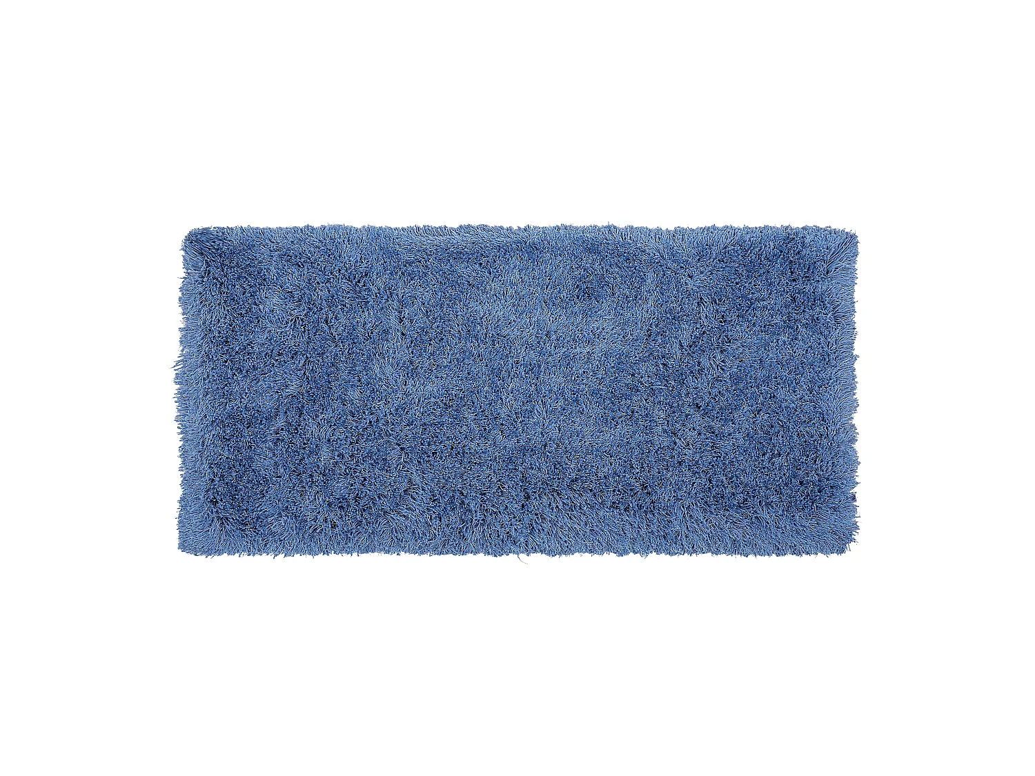 Eleganter blauer Teppich aus Polyester Hochflor 80 x 150 cm Cide