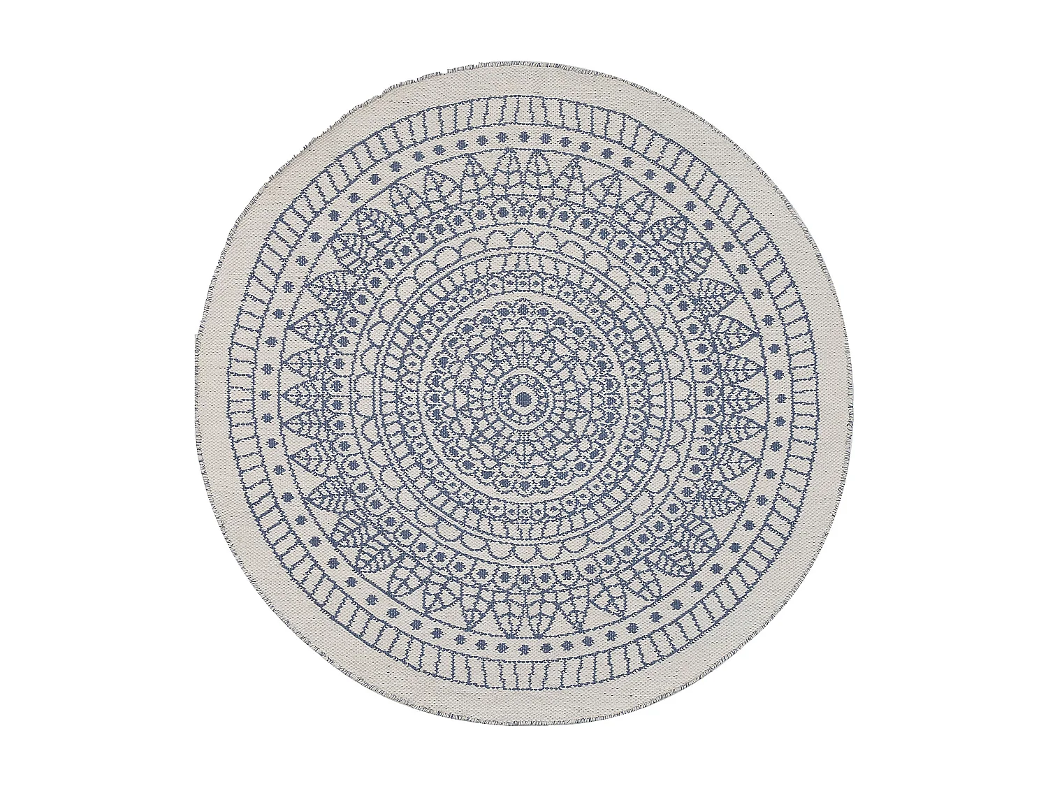 Tapis d'extérieur YALAK Bleu ø 140 cm Réversible