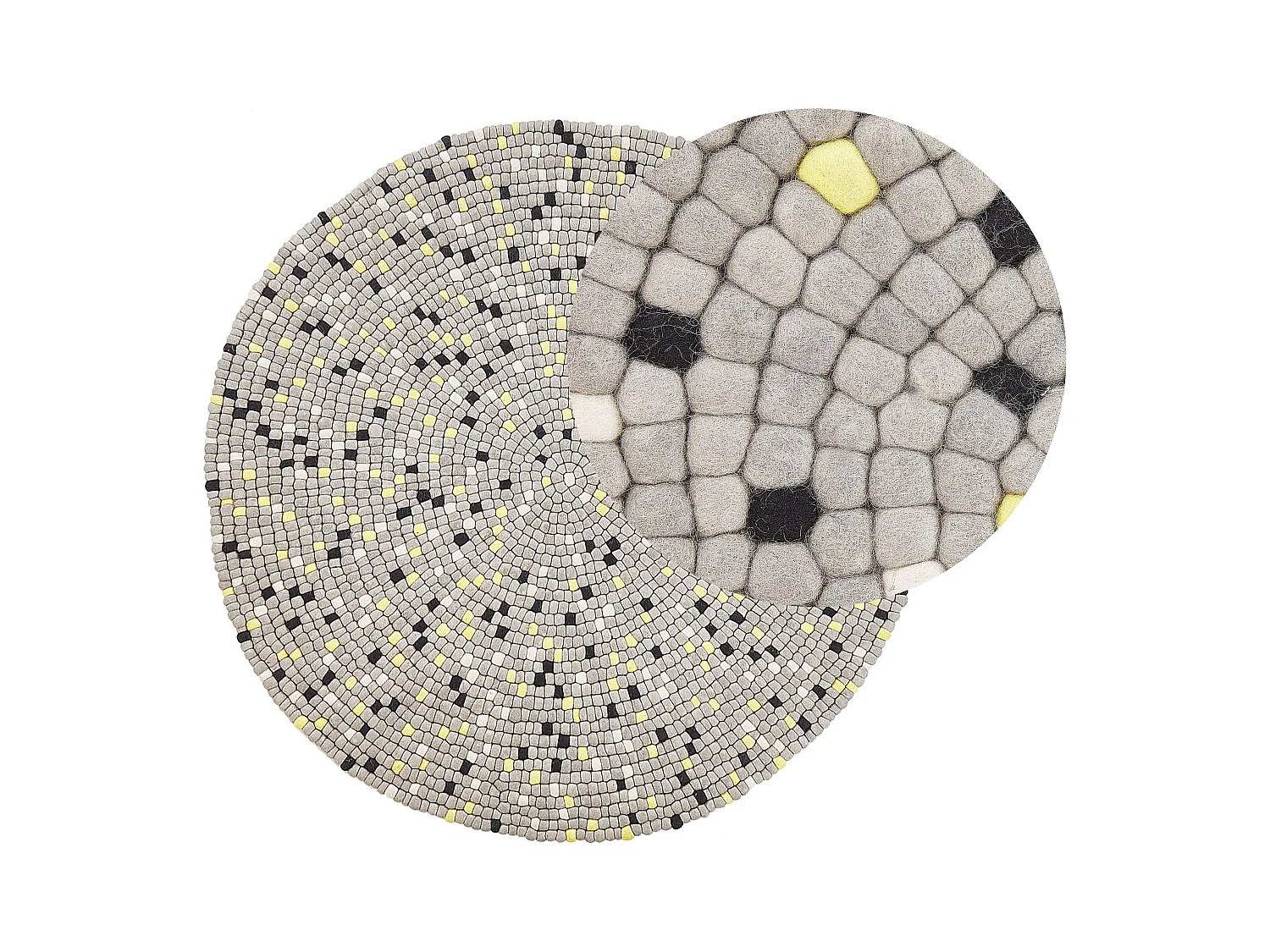 Tapis PENEK Gris clair ø 140 cm Laine