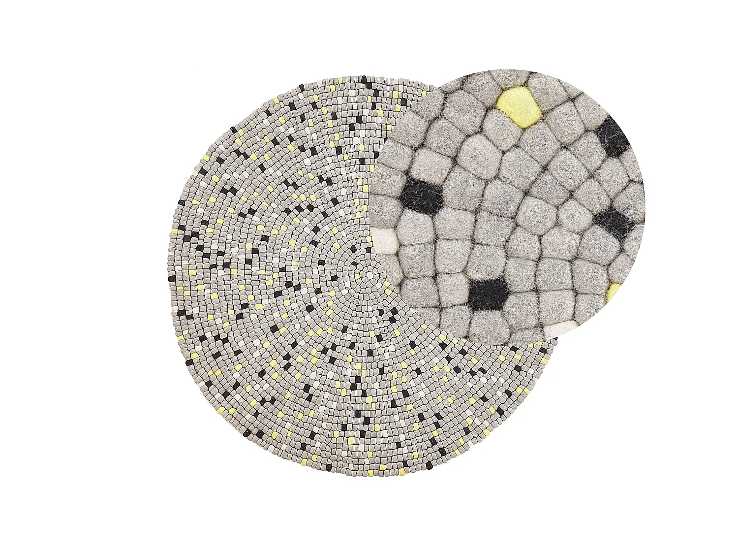 Tapis rond gris clair ⌀ 140 cm PENEK