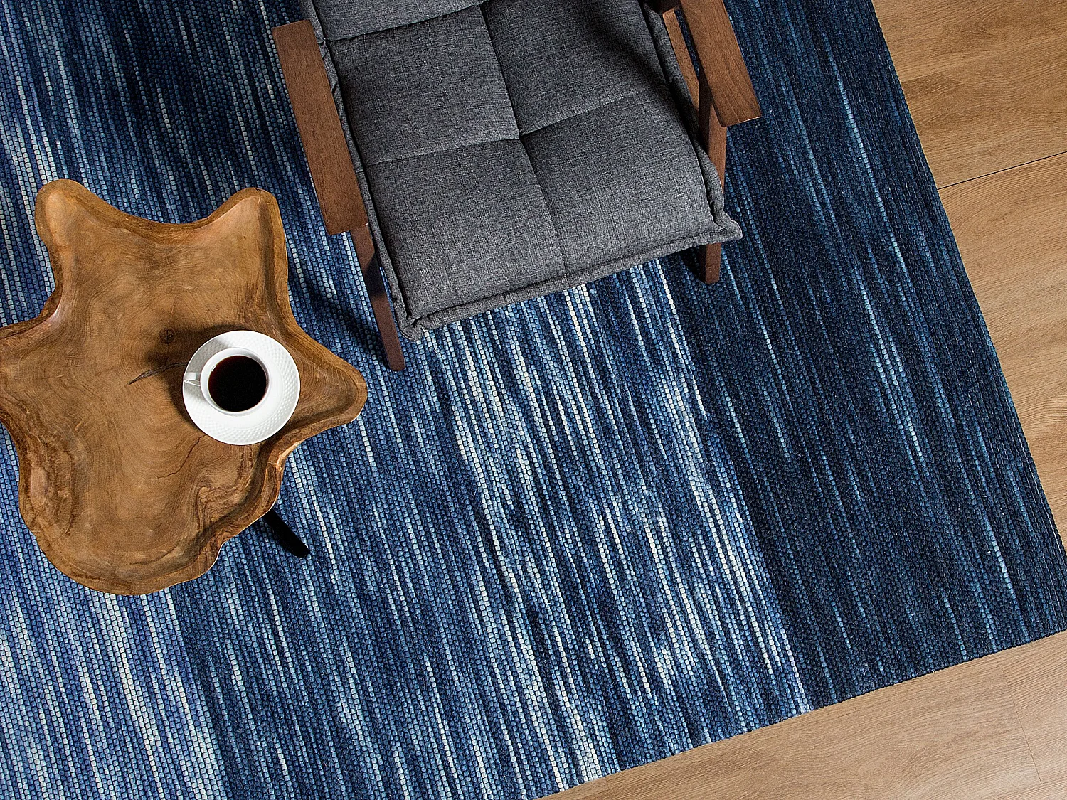 Rug KAPAKLI Blue 140 x 200 cm Wool