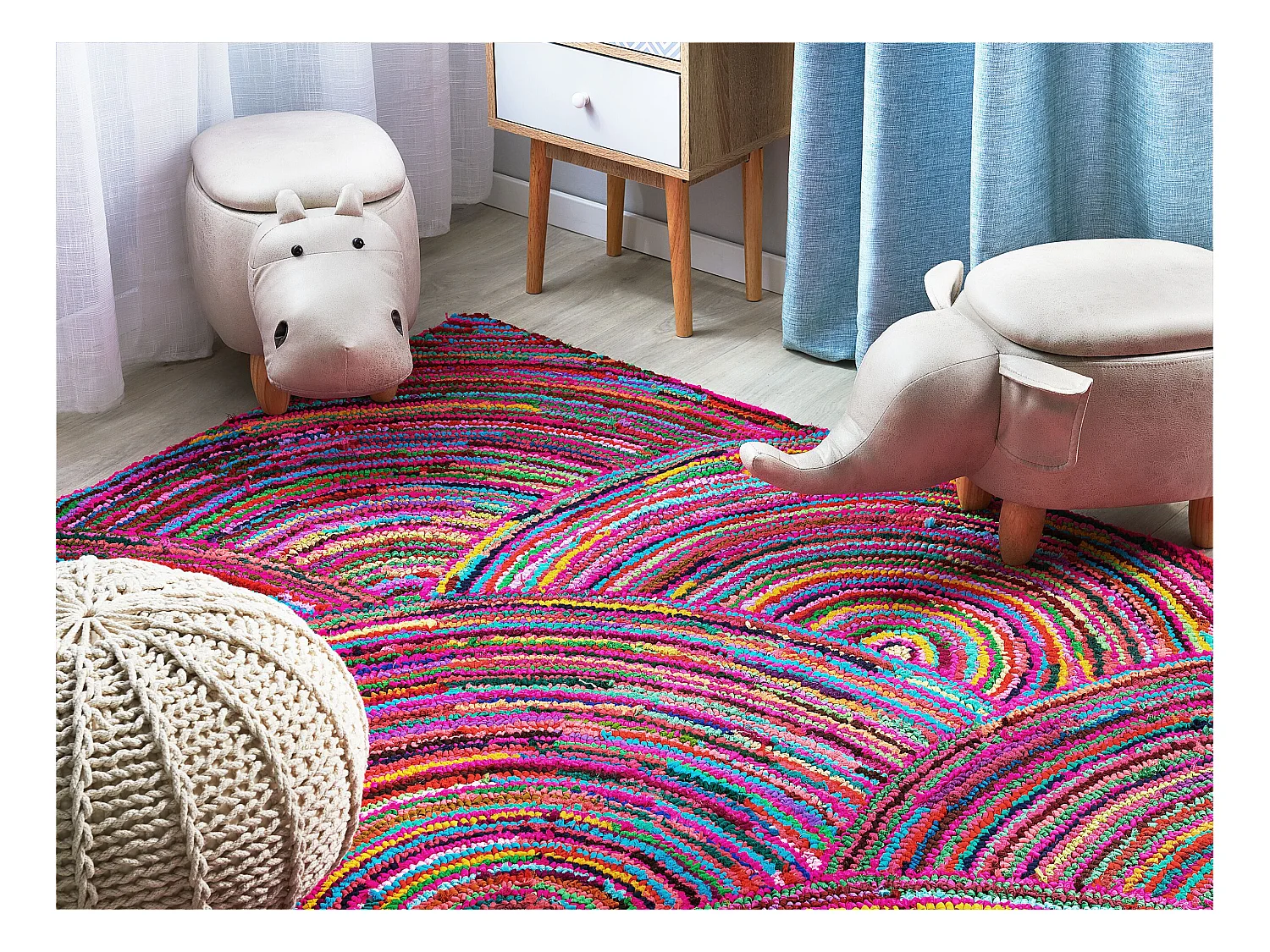 Tapis KOZAN Multicolore 160 x 230 cm Coton