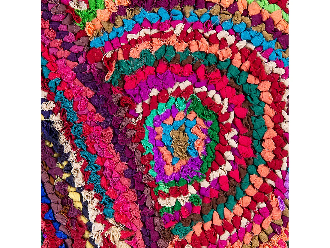 Auffälliger Teppich bunt mit Kreisen 160 x 230 cm Baumwolle Kozan