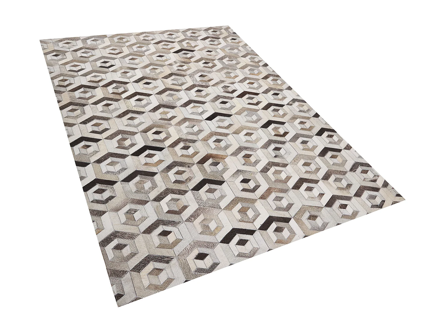 Tapis TAVAK Beige 140 x 200 cm Cuir