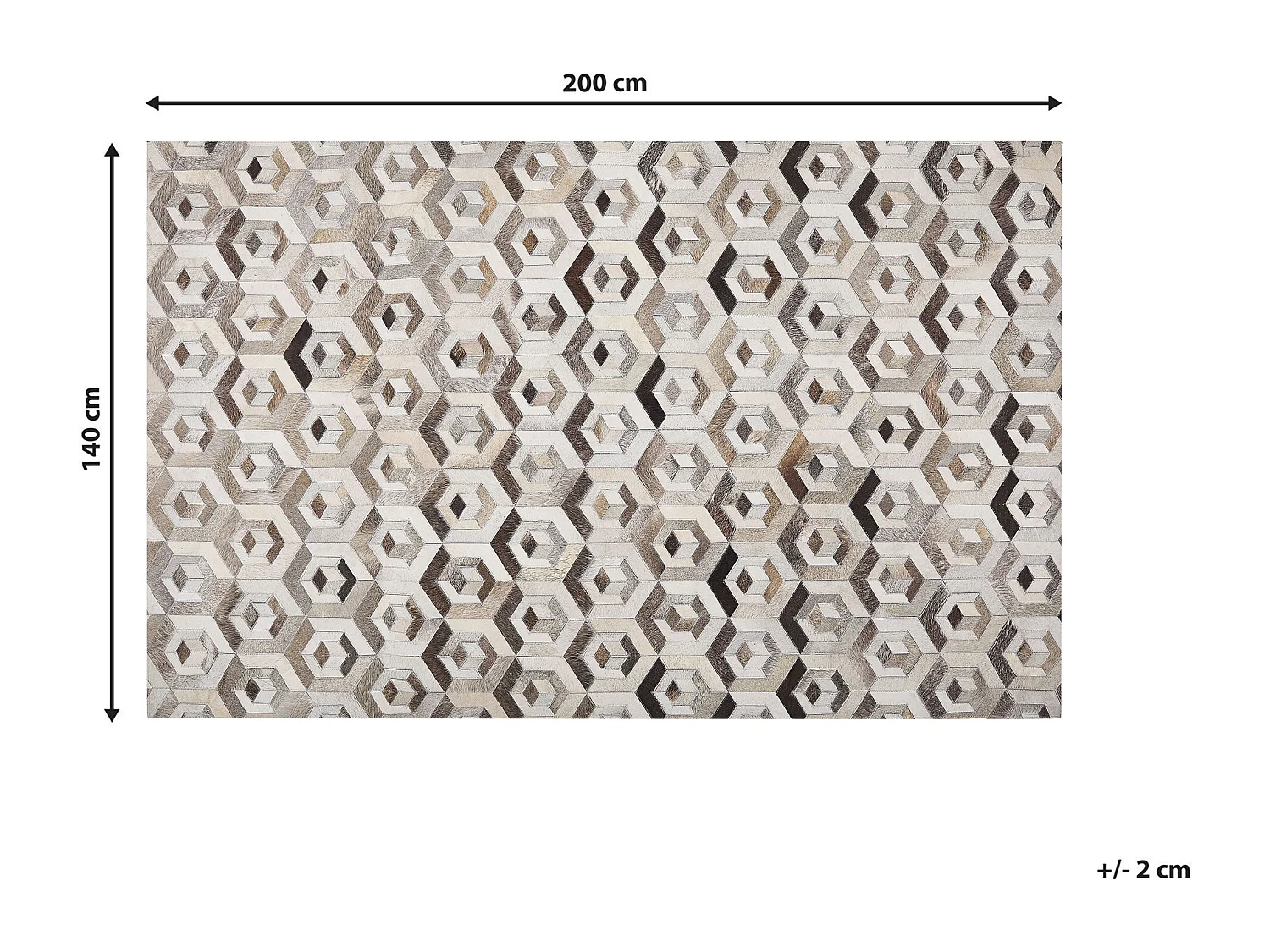 Tapis TAVAK 140 x 200 cm Cuir Beige