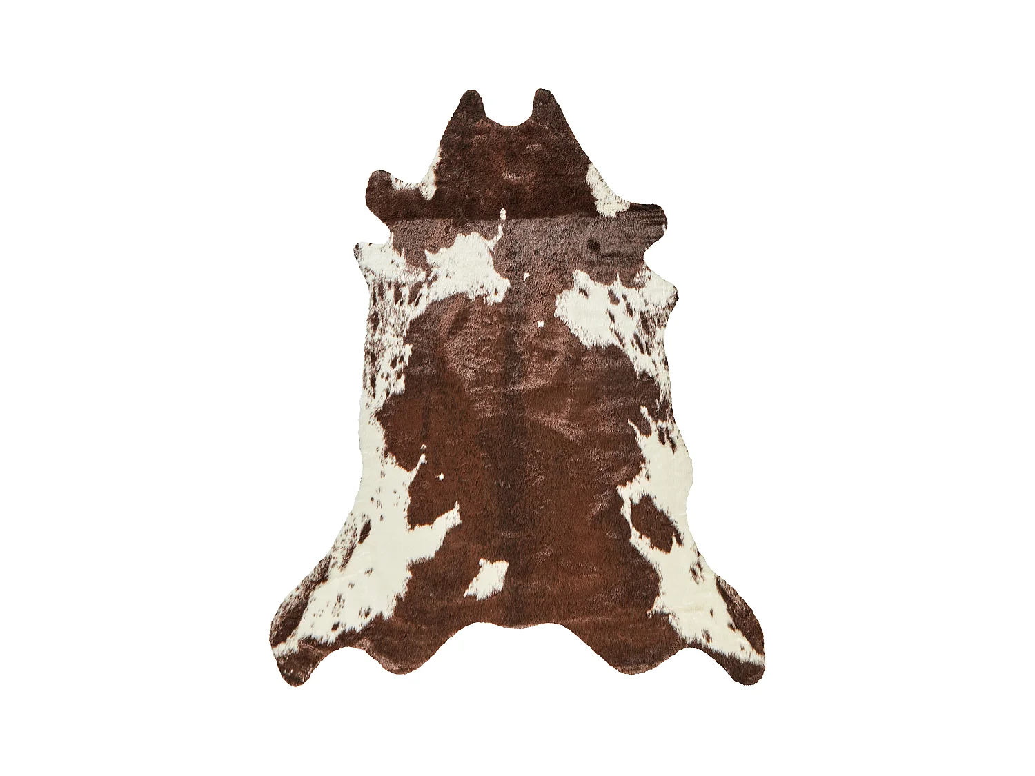 Vloerkleed imitatieleer bruin/wit 150 x 200 cm BOGONG