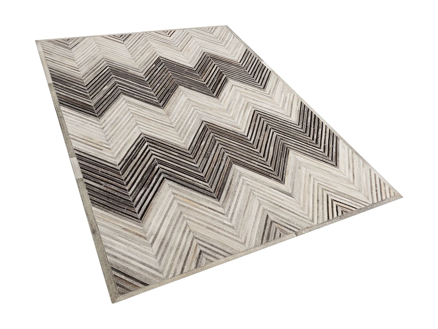 Vloerkleed AYTEPE 160 x 230 cm Leer Grijs