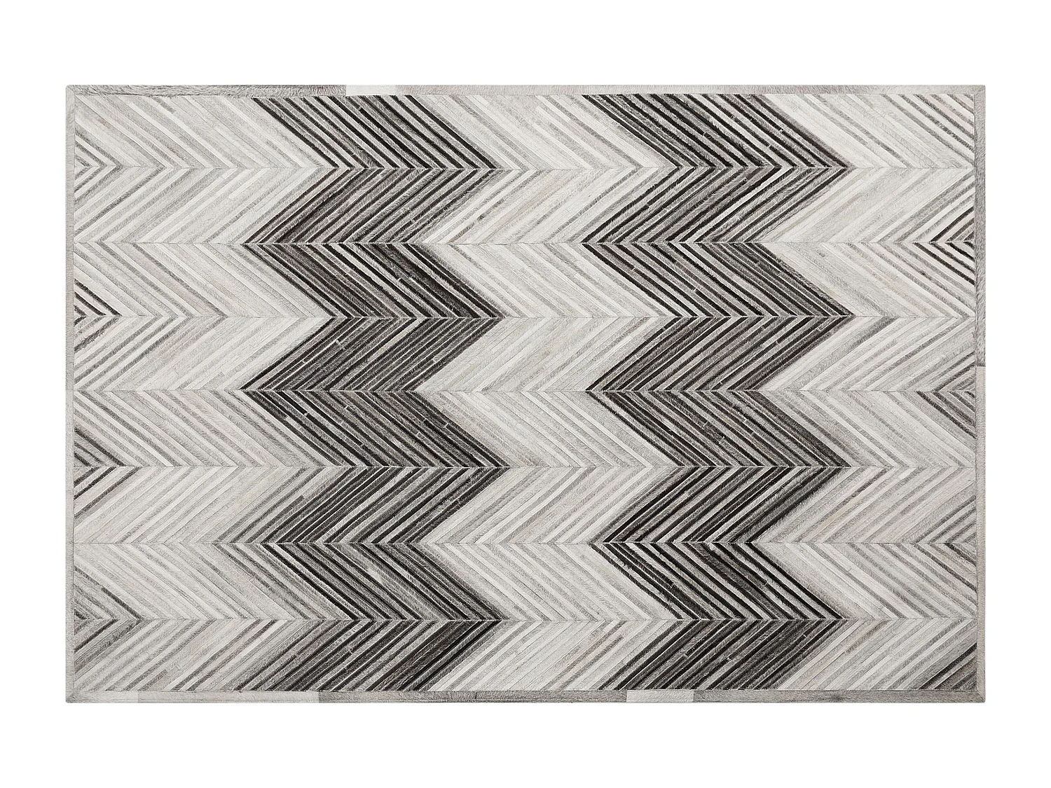 Vloerkleed AYTEPE 160 x 230 cm Leer Grijs