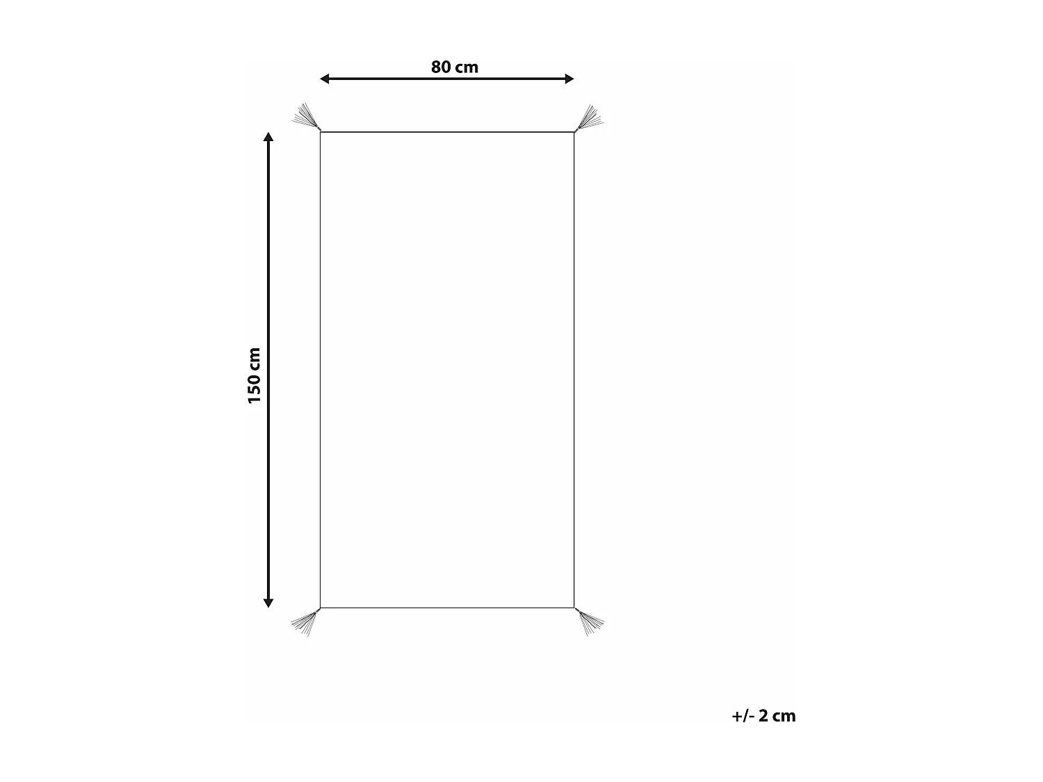 Vloerkleed katoen wit 80 x 150 cm SAKARYA