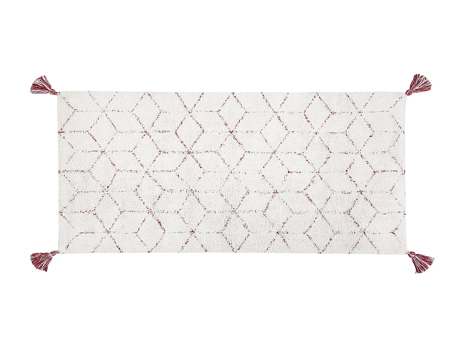 Vloerkleed katoen wit 80 x 150 cm SAKARYA