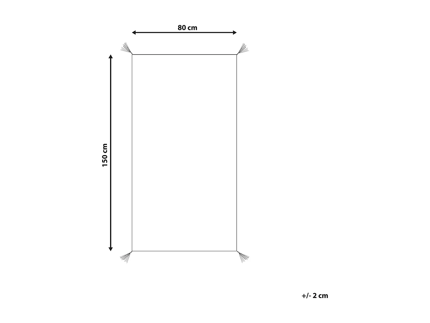 Vloerkleed katoen wit 80 x 150 cm SAKARYA