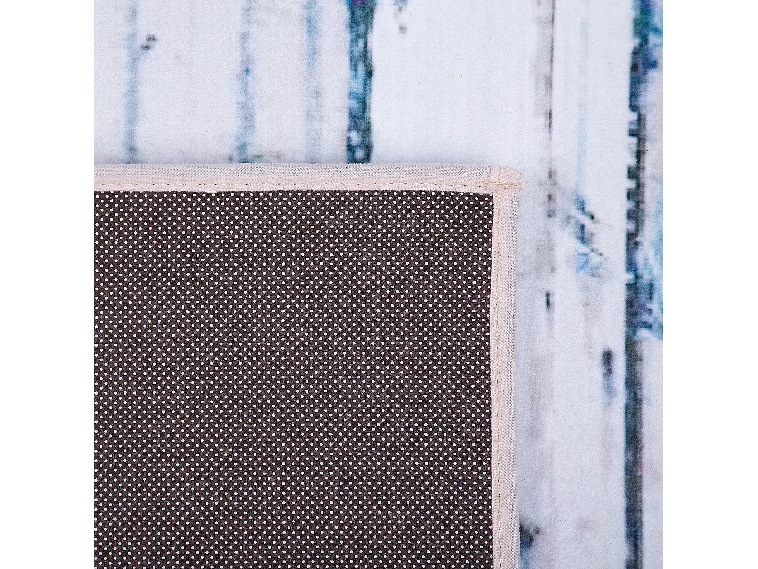 Tappeto a pelo corto blu-beige 140 x 200 cm BURDUR