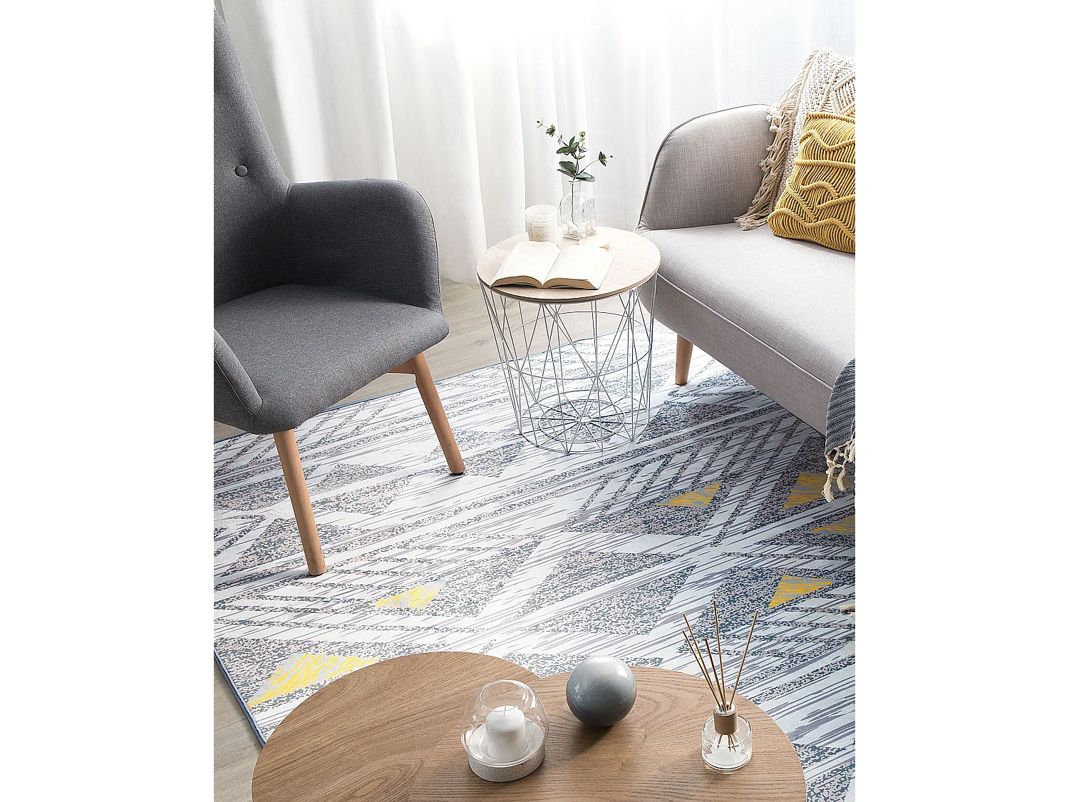 Tapis KARGI Gris 160 x 230 cm