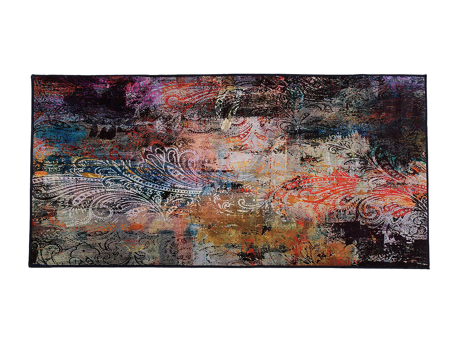 Abstrakter Teppich bunt Modern Kurzflor rechteckig 80x150 cm Mardin