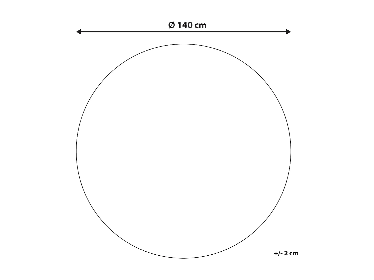Tapete ALPKOY ø 140 cm Pele Castanho