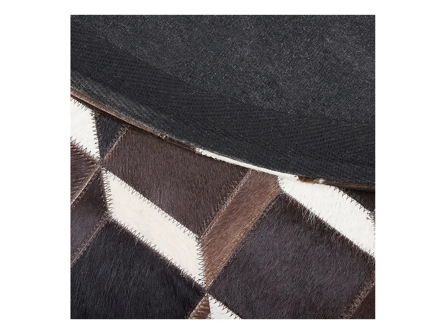 Vloerkleed ALPKOY ø 140 cm Leer Bruin