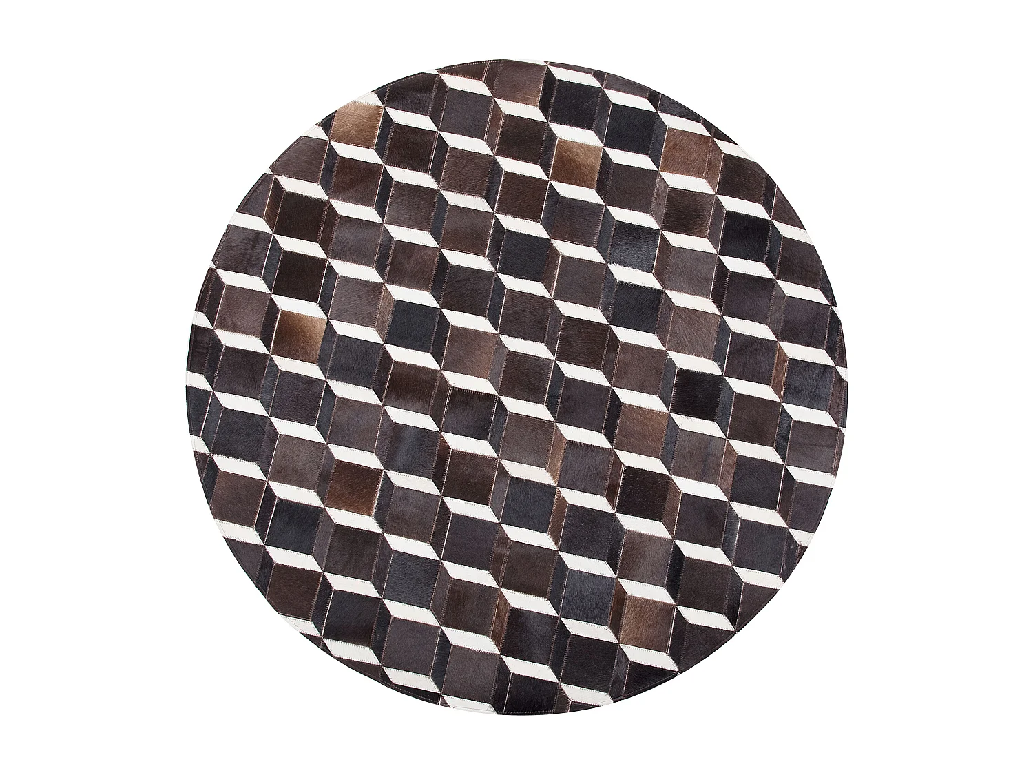 Vloerkleed ALPKOY ø 140 cm Leer Bruin
