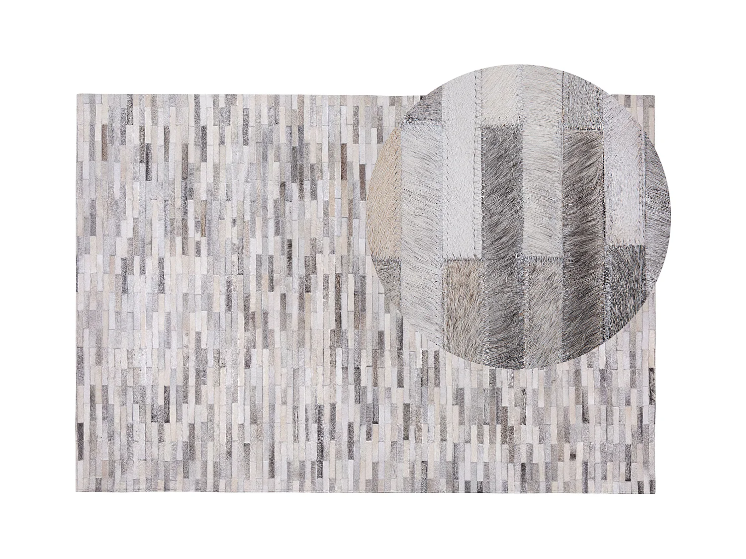 Tapis AHILLI Gris 140 x 200 cm Cuir