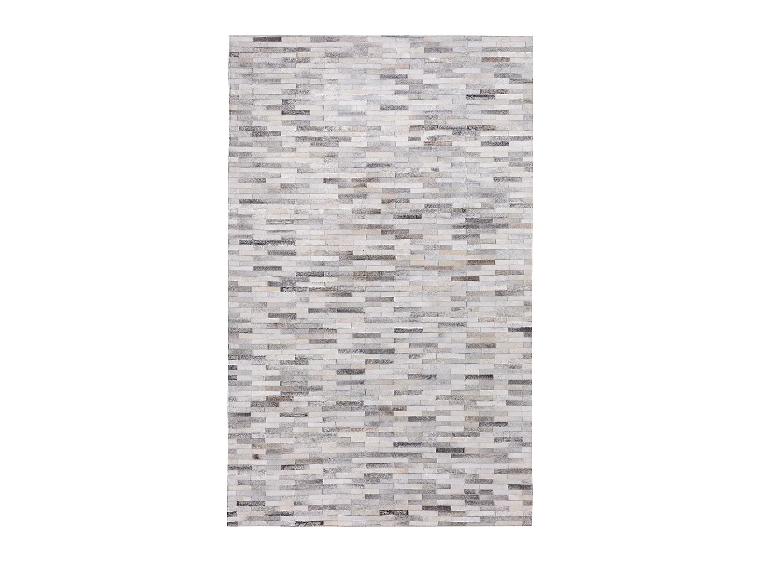 Vloerkleed AHILLI 140 x 200 cm Leer Grijs