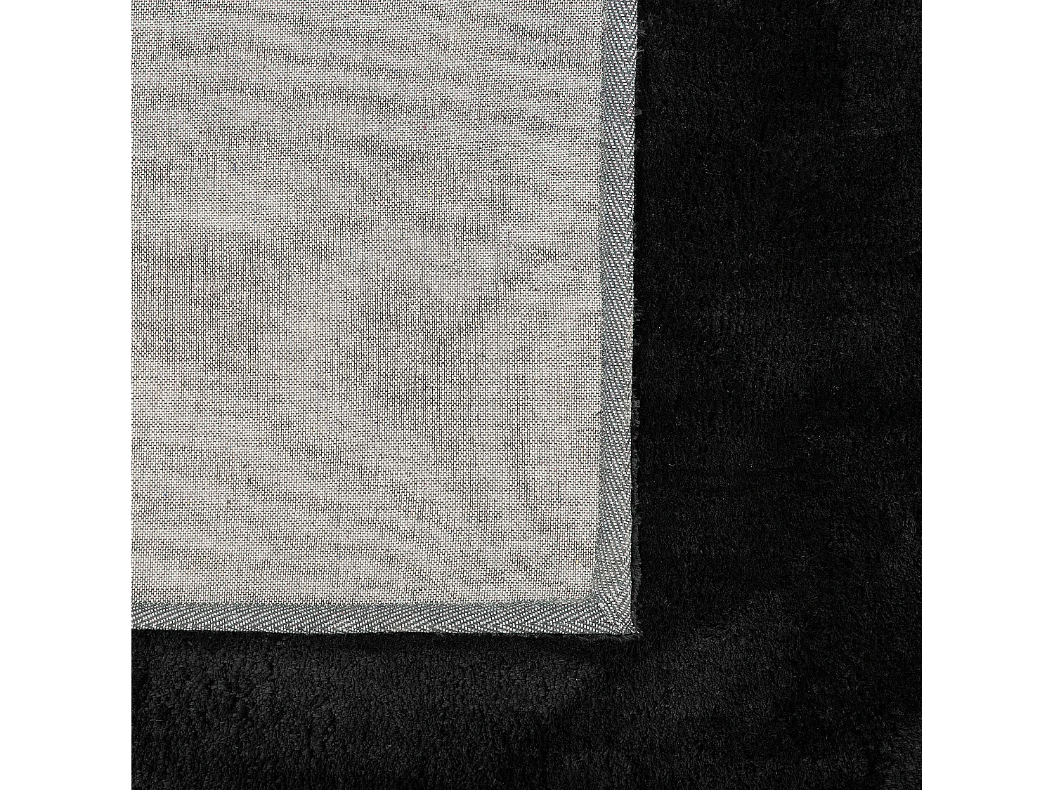 Tapis à poils longs EVREN Noir 80 x 150 cm