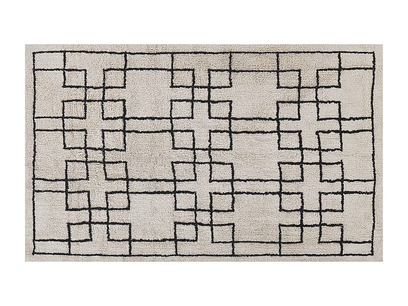 Dywan bawełniany 140 x 200 cm beżowy TURHAL