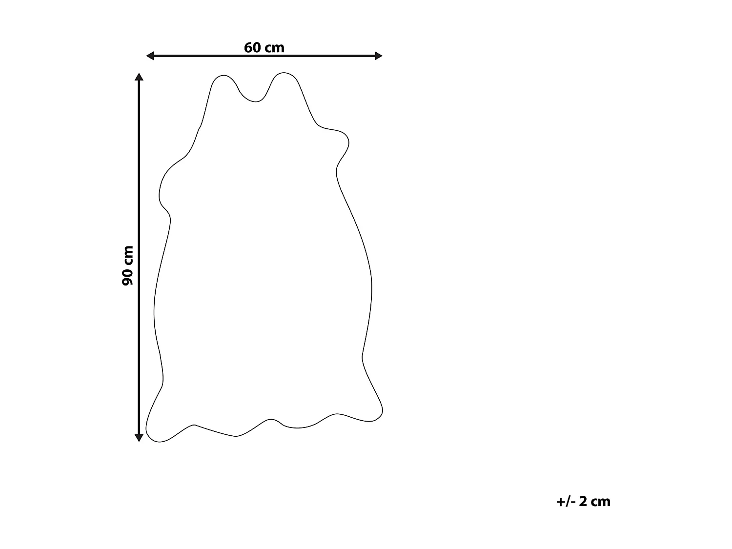 Vloerkleed koeienprint wit/zwart 90 x 60 cm NAMBUNG
