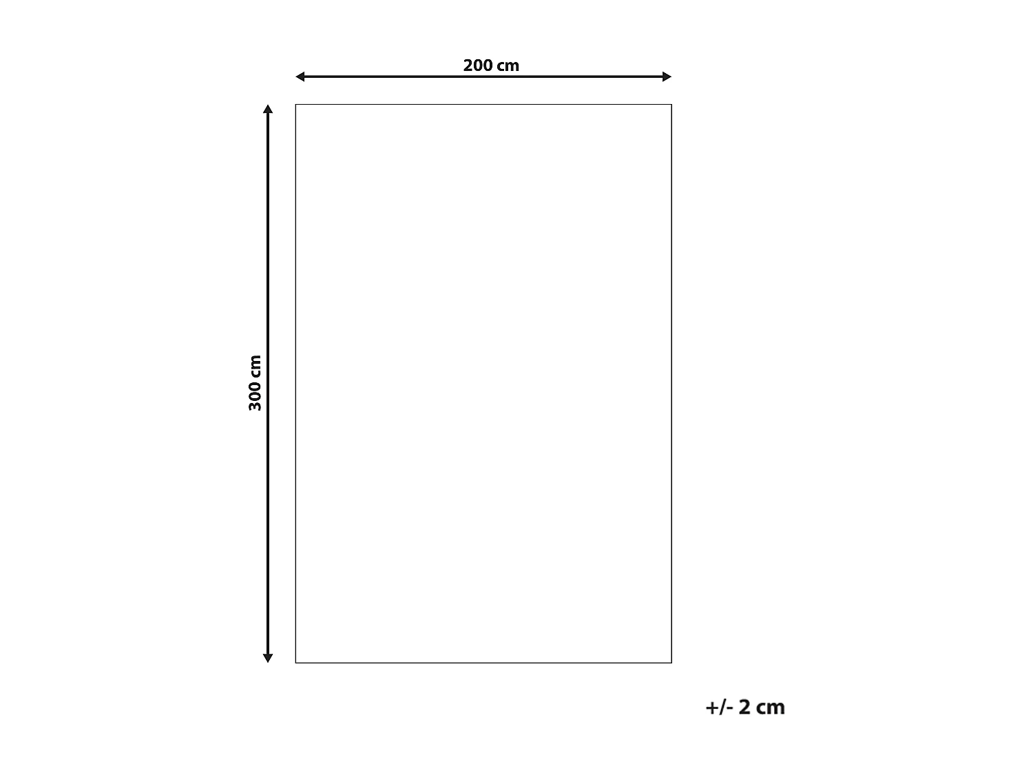 Tapis à poils longs DEMRE Blanc 200 x 300 cm