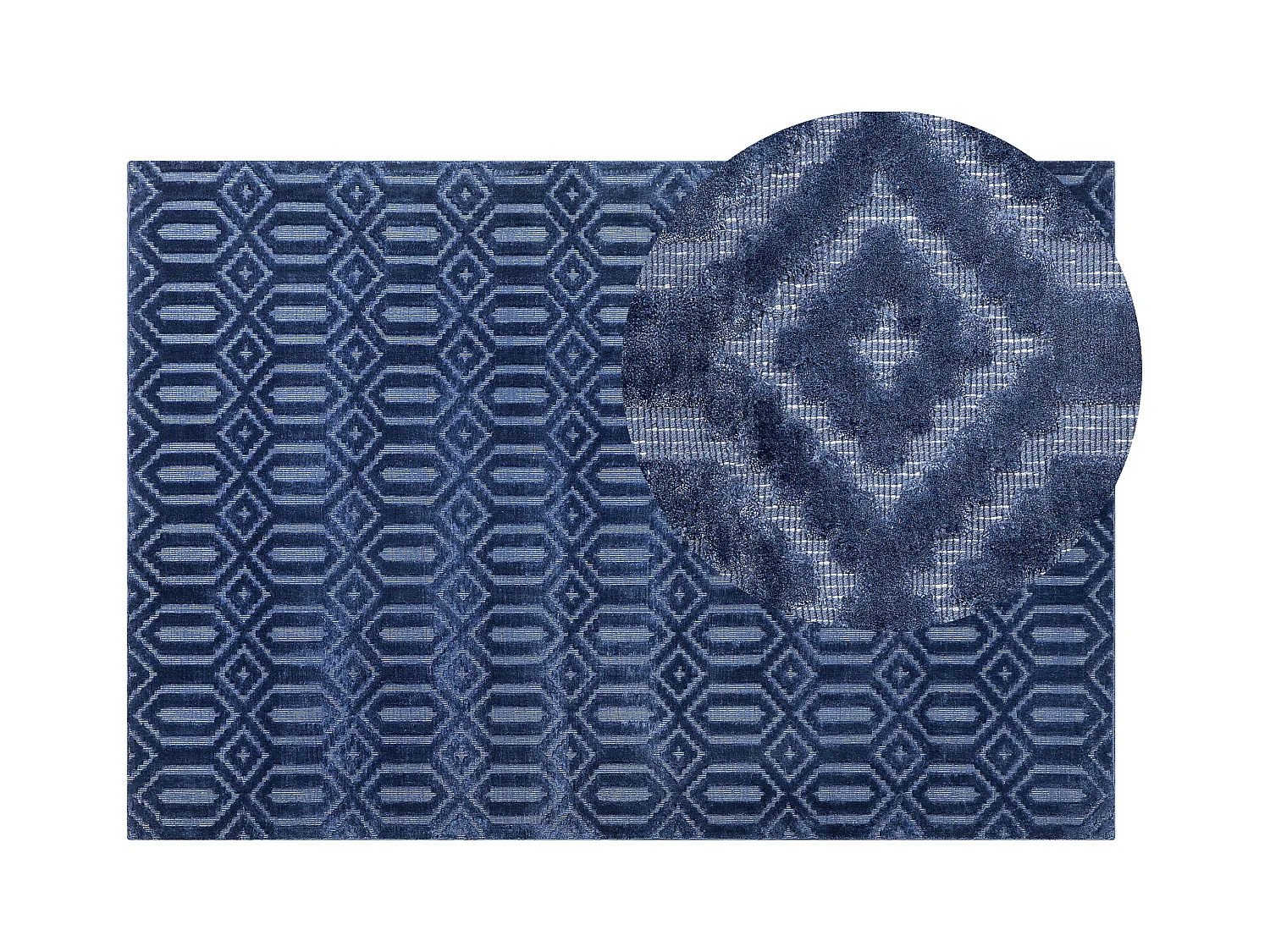 Tapis ADATEPE Bleu marine 140 x 200 cm Soie artificielle