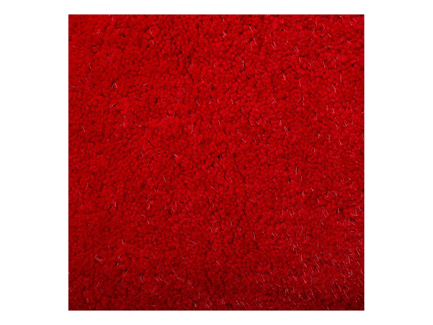 Teppich quadratisch 200 x 200 cm rot getuftet Shaggy Hochflor Modern Demre