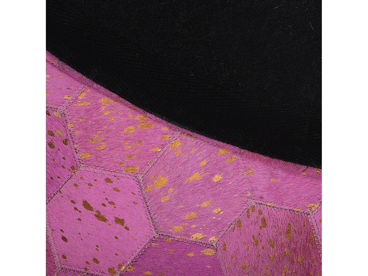 Teppich ZEYTIN ø 140 cm Echtleder Rosa