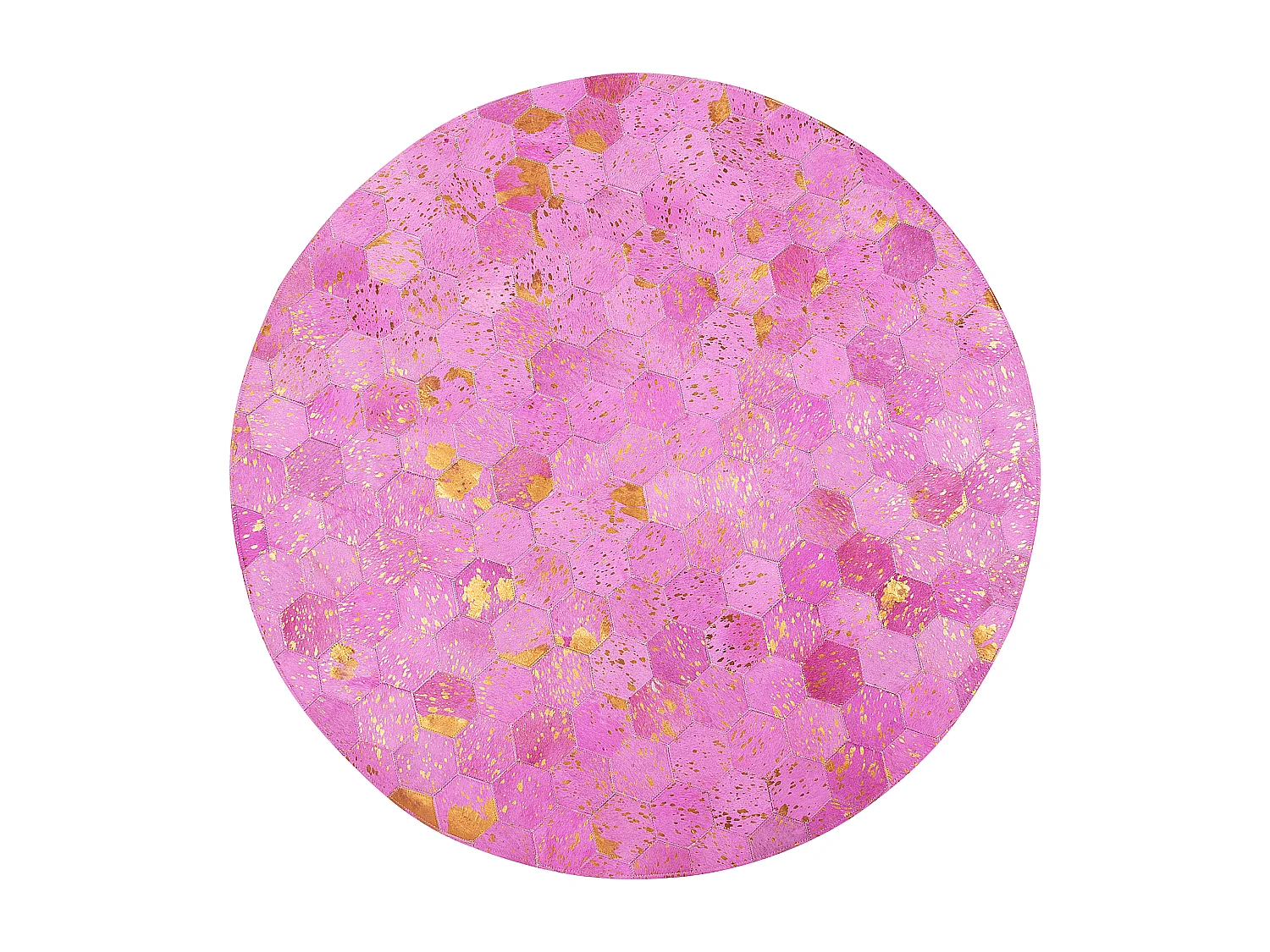 Tapis ZEYTIN Rose ø 140 cm Cuir