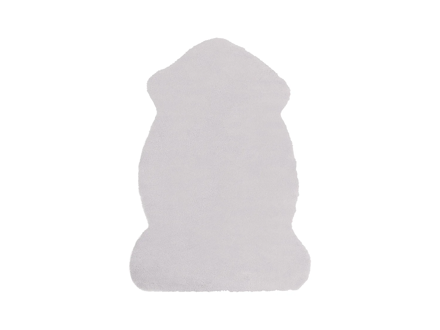 Tapis en fausse fourrure UNDARA Gris clair 60 x 90 cm