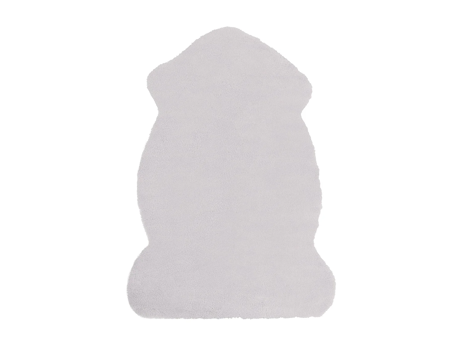 Tapis en fausse fourrure UNDARA Gris clair 60 x 90 cm