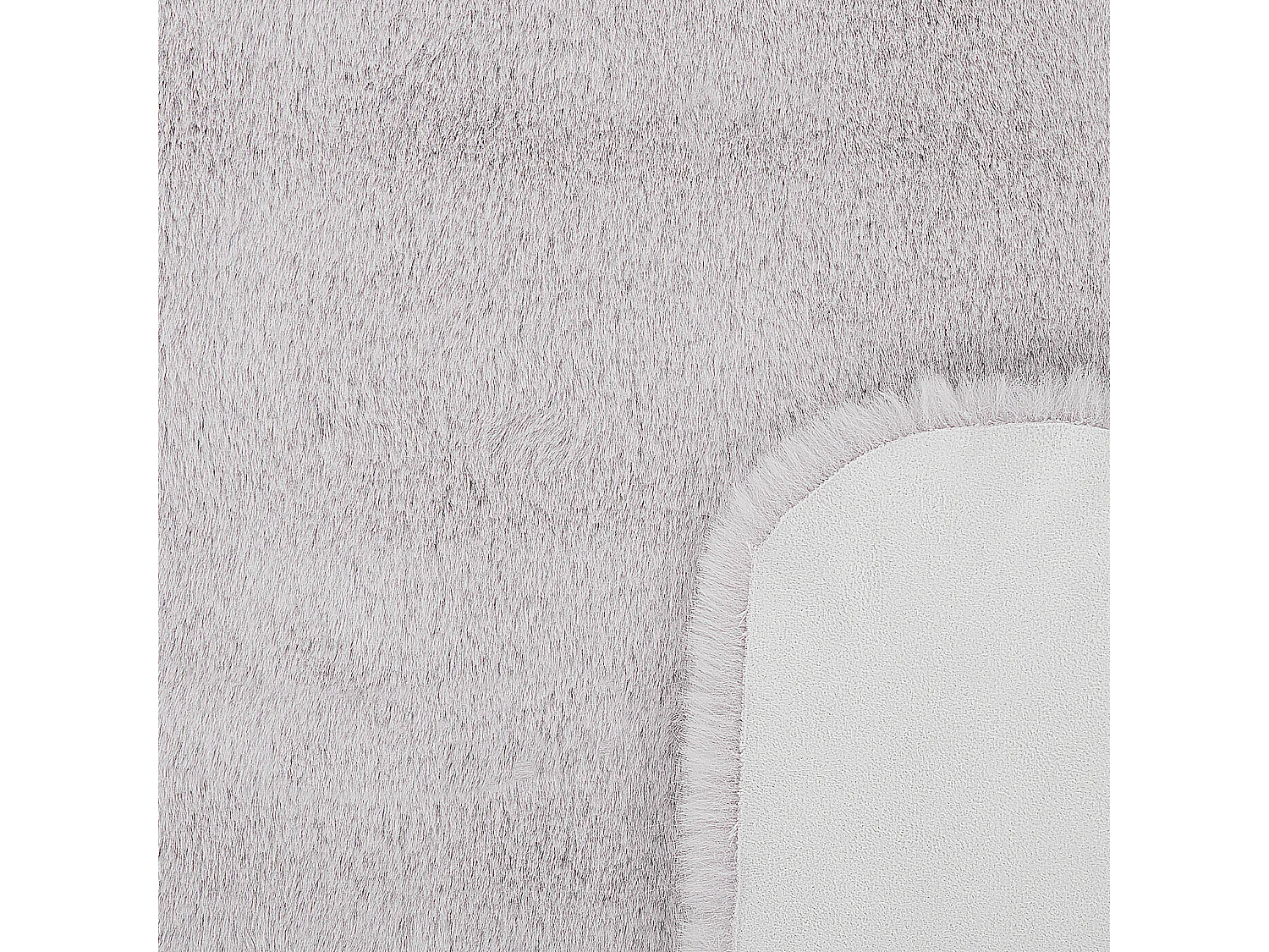 Tapis en fausse fourrure UNDARA Gris clair 60 x 90 cm