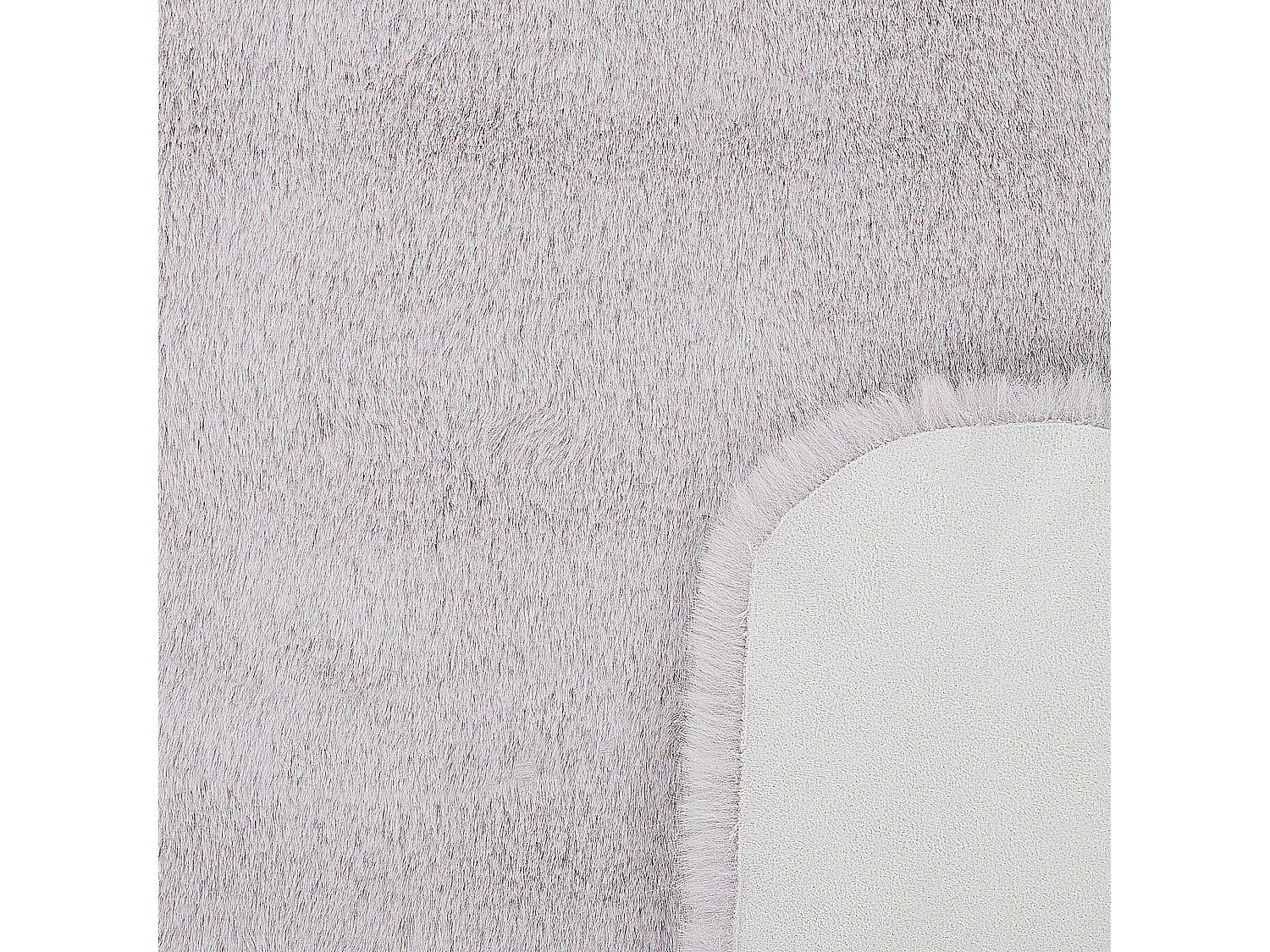 Tapis en fausse fourrure de lapin gris 60 x 90 cm UNDARA