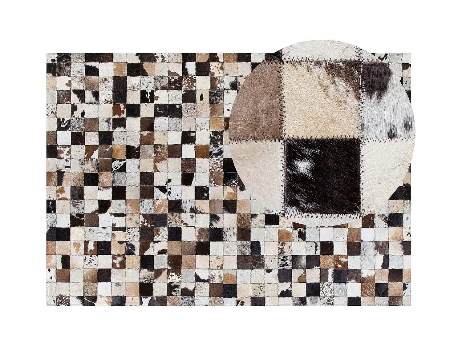 Tapis CERLI Blanc 160 x 230 cm Cuir