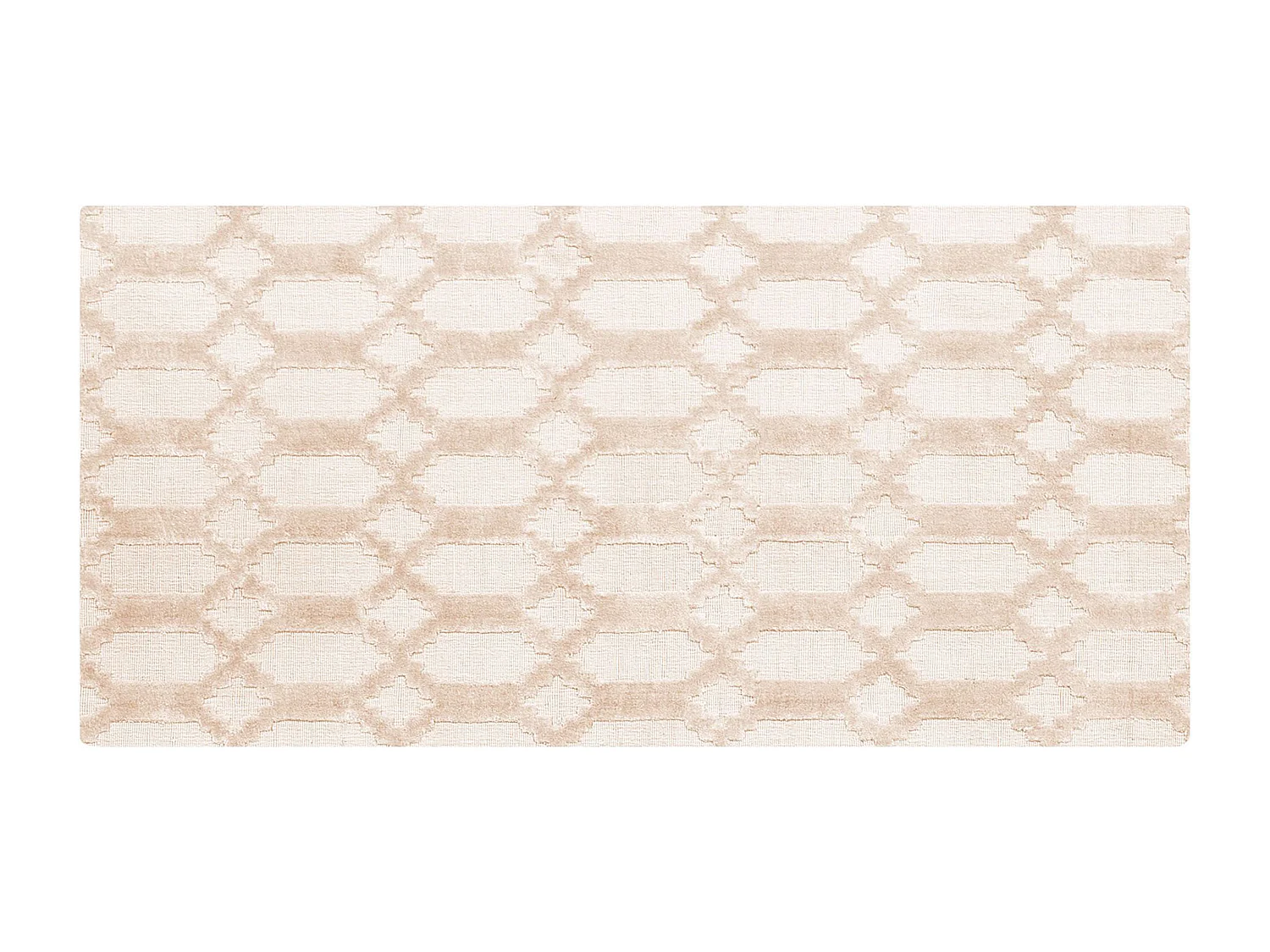 Moderner Teppich in Beige aus Viskose Rechteckig 80x150 cm geometrisches Muster