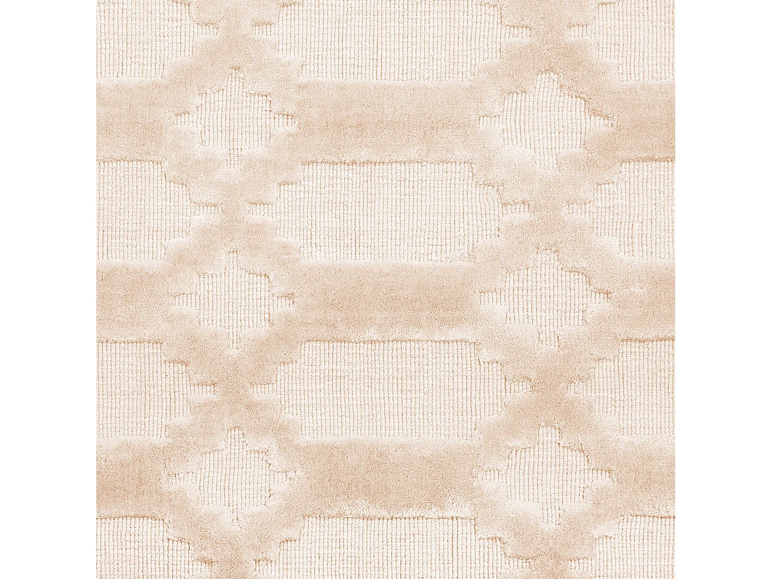 Moderner Teppich in Beige aus Viskose Rechteckig 80x150 cm geometrisches Muster