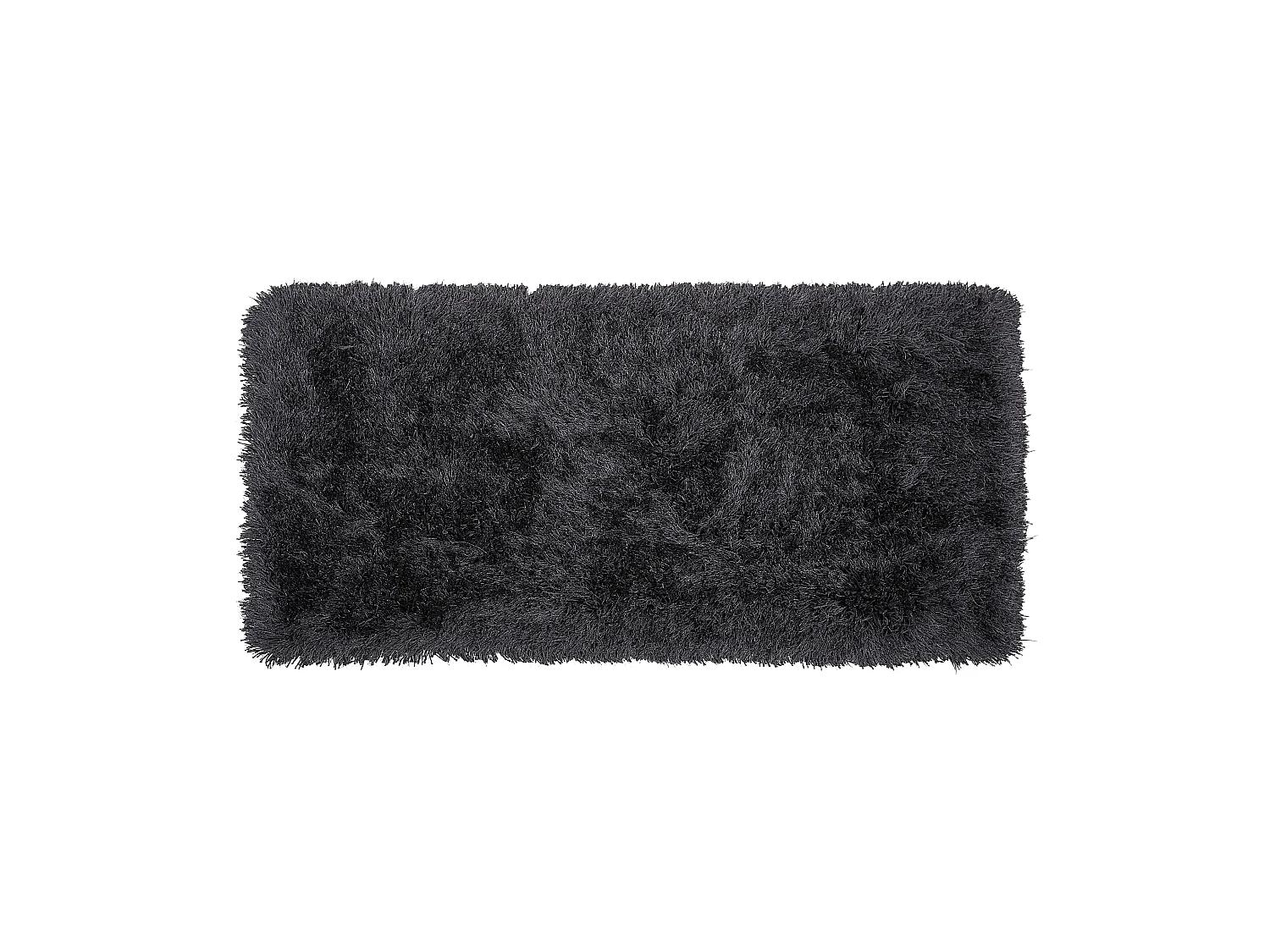 Tappeto shaggy rettangolare nero 80 x 150 cm CIDE