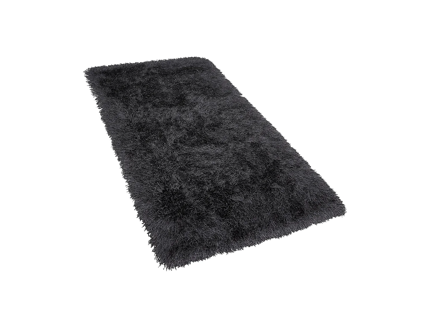 Tappeto shaggy rettangolare nero 80 x 150 cm CIDE