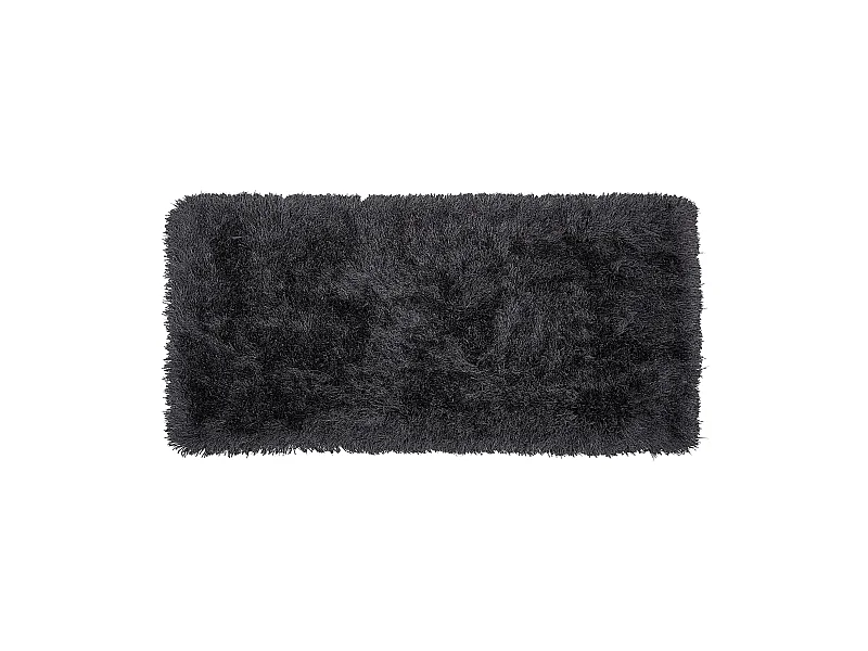 Tappeto shaggy rettangolare nero 80 x 150 cm CIDE