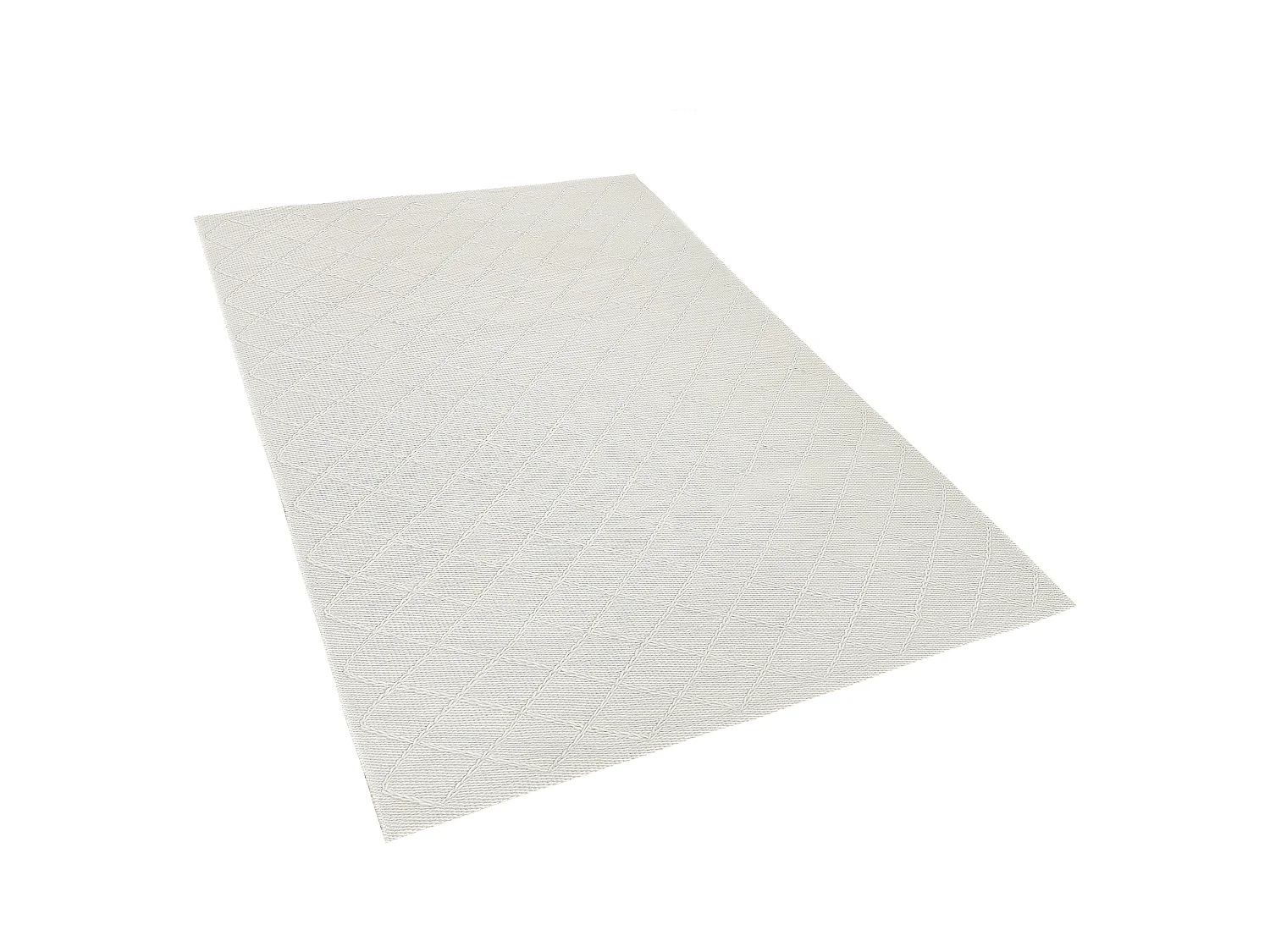 Eleganter handgewebter cremeweißer Wollteppich 140 x 200 cm Ellek