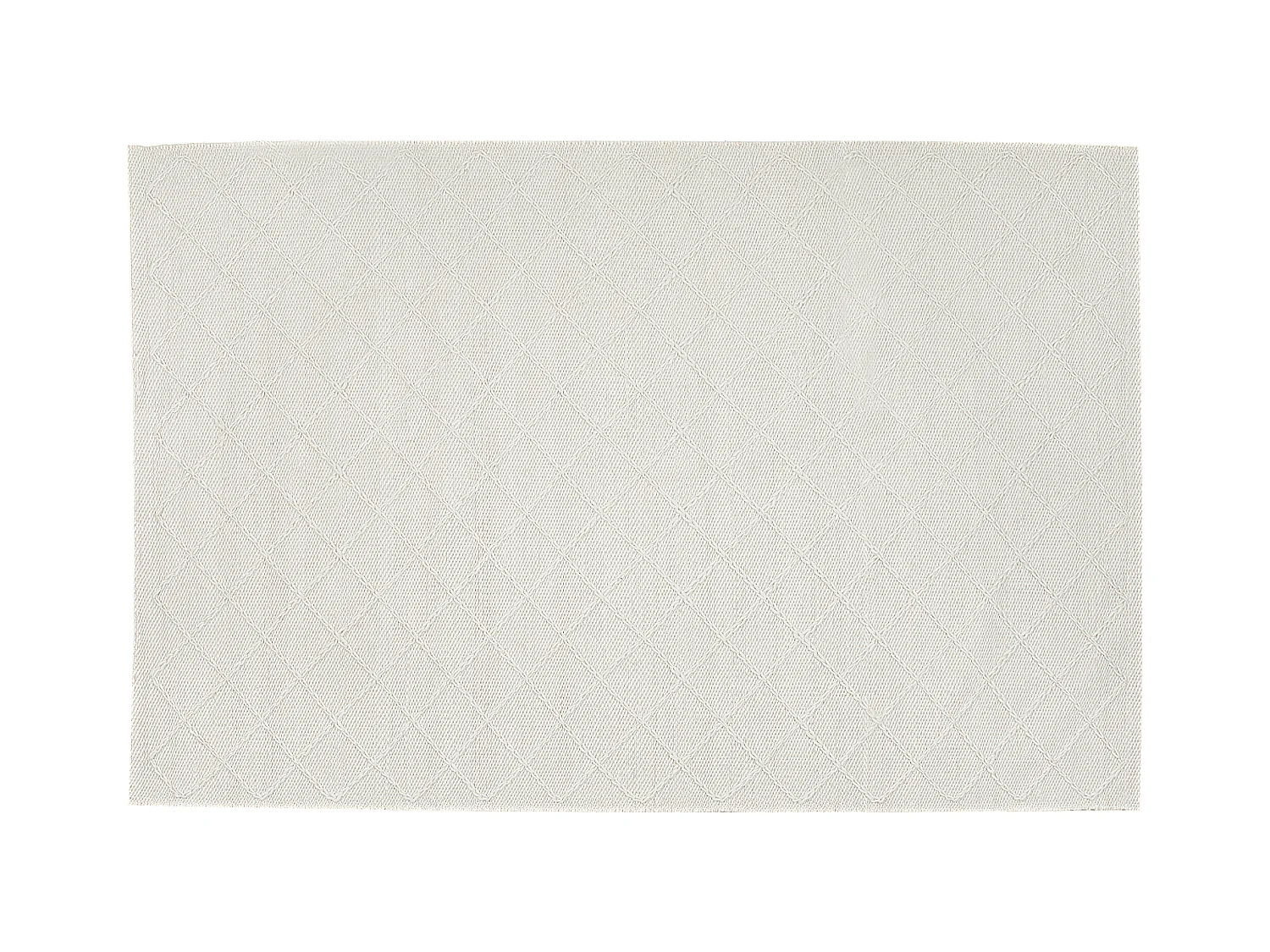 Eleganter handgewebter cremeweißer Wollteppich 140 x 200 cm Ellek