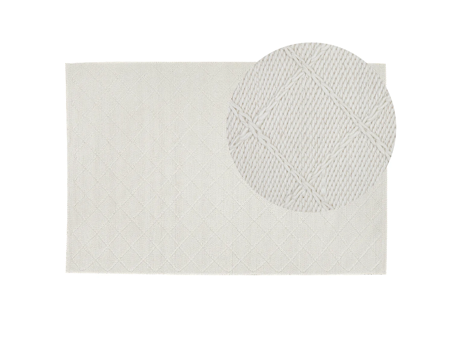 Tapis blanc en laine 140x200 ELLEK