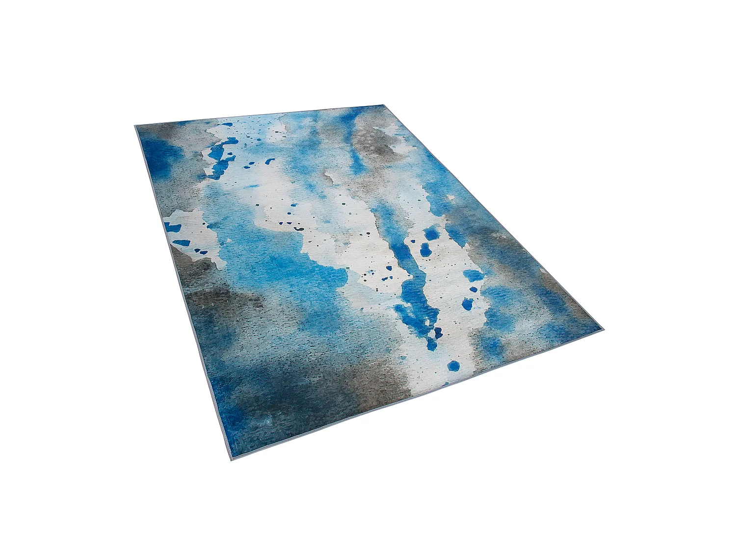 Vloerkleed polyester blauw/grijs 160 x 230 cm BOZAT